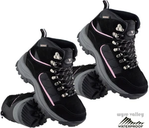 Ladies Ankle High Waterproof Leather Hiking Walking Womens Boots Trainers Shoes - Picture 1 of 23