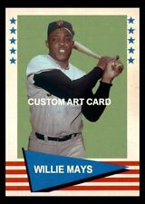Willie Mays San Francisco Giants 1961 Greats Style Custom Baseball Art Card