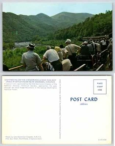 CHESAPEAKE & OHIO RAILWAY SIGHTSEEING NEAR SNOWDEN VIRGINIA Train Postcard U736 - Picture 1 of 1