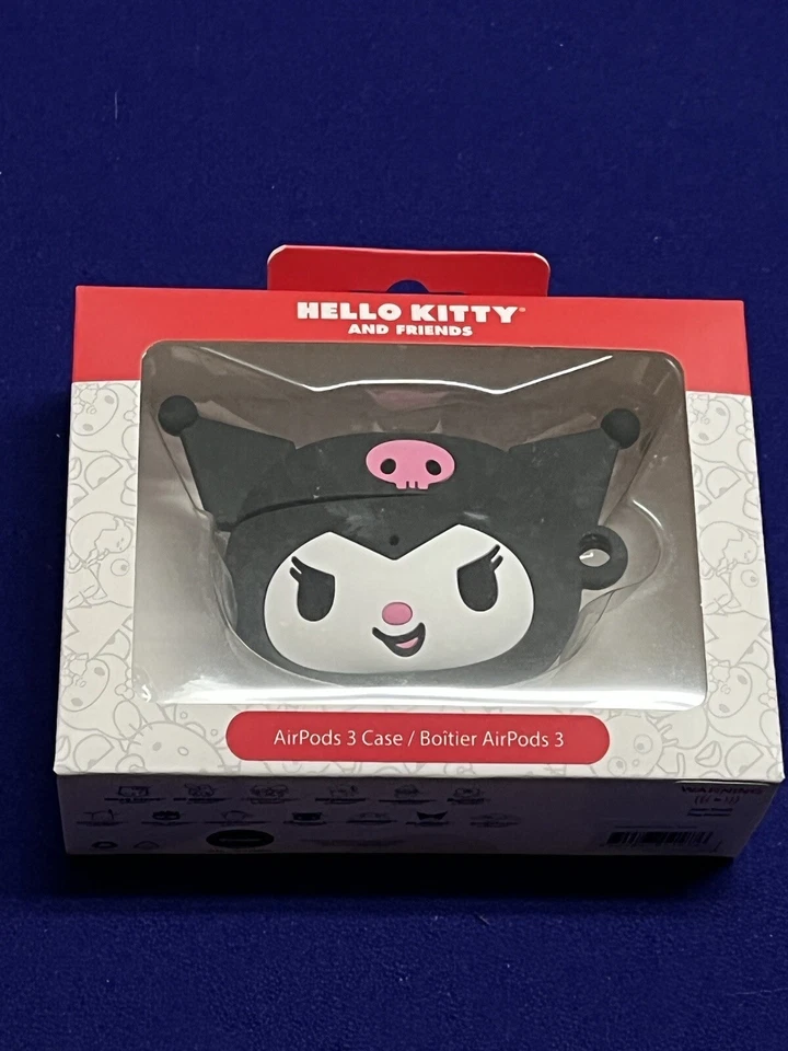 Sanrio Hello Kitty Kuromi Wireless Earbud Case Silicone Cover 3rd Gen AirPod NEW - Image 1 of 4