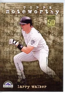 2001 Topps Noteworthy Insert #TN19 LARRY WALKER Rockies HOF - Picture 1 of 2
