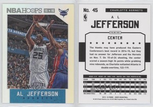 2015-16 Panini NBA Hoops Silver /299 Al Jefferson #45