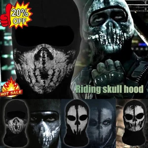Tactical Balaclava Skeleton Ghost Skull Full Face Mask Windproof Ski USHOT - Picture 1 of 16