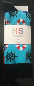 Hombre Happy Calcetines Pack 3 Náuticos Azul Marino Rojo Azul Reino Unido Talla 7.5-11.5 Diseño Sueco - Imagen 1 de 2