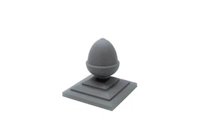 Linic 4 x Grey Acorn Fence Top Finial + 4" Fence Post Caps UK Made GT0015 - Picture 1 of 3