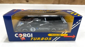 VINTAGE 1986 CORGI TURBOS PORSCHE 956 #1 BLAUPUNKT C100/3 BLACK 1/43 DIECAST MIB - Picture 1 of 7