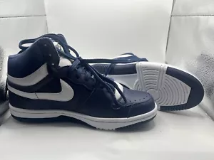 Raro Nike HTM Court Force High Crepúsculo azul y blanco, Nuevo en Caja Talla UK 7 - Imagen 1 de 20