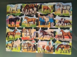 De colección chatarra/artesanal papel colorido troquelado caballos varias razas MLP 153 sin cortar - Imagen 1 de 6
