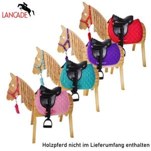 Sillín deportivo L para pequeño caballo de madera con soporte + punto - Imagen 1 de 12