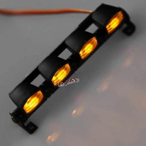 Metal MultiFunction Ultra LED Light Bar Yellow Police Lenses for 1/10 1/8 RC Car - Picture 1 of 8
