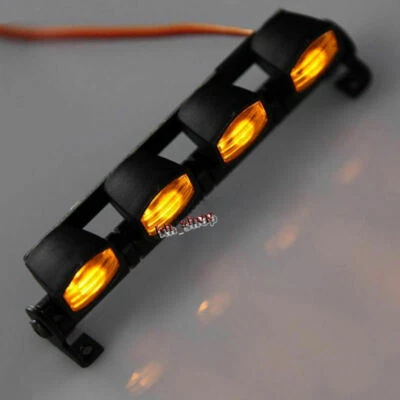 Metal MultiFunction Ultra LED Light Bar Yellow Police Lenses for 1/10 1/8 RC Car - Image 1 of 4