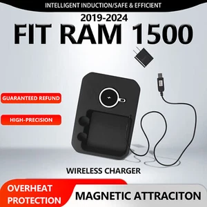 For 19-2024 Dodge Ram 1500 2500 Magnetic Car Wireless Charger Car Charging Tray - Picture 1 of 14