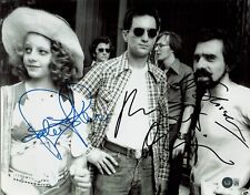 TAXI DRIVER De Niro, Foster & Scorsese Signed 14x11 Photo AFTAL Beckett COA