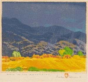 Gustave Baumann  : Raining in Mountains : Archival Quality Art Print - Picture 1 of 1