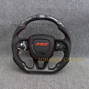 LED RPM Carbon Fiber Steering Wheel Fits Dodge Charger SRT RT 15+ Non-Heated - Picture 1 of 3