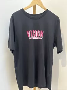 VINTAGE Vision Street Wear Vision Skateboards T-Shirt | Black - Picture 1 of 3