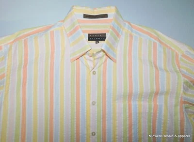 Robert Talbott Men's XL Seersucker Short Sleeve Button Front Shirt - Image 1 of 4