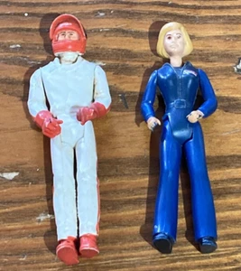 Vintage Tonka 3.75" Action Figures Race car Driver Woman in Jumpsuit - Picture 1 of 6