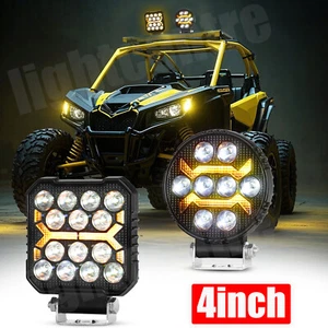 4'' inch LED Work Light Pods Strobe amber DRL Driving For Can-Am Maverick X3 - Bild 1 von 27