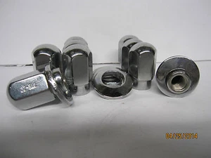 20 LUG NUTS 12 x 1.5 TRUE RAY UNI LUG WHEELS 20 CENTER CHROME WASHERS  - Picture 1 of 1