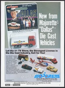DALLAS / MAJORETTE - Original 1982 Trade AD / ADVERT_ Die Cast promo _ TV series - Picture 1 of 1