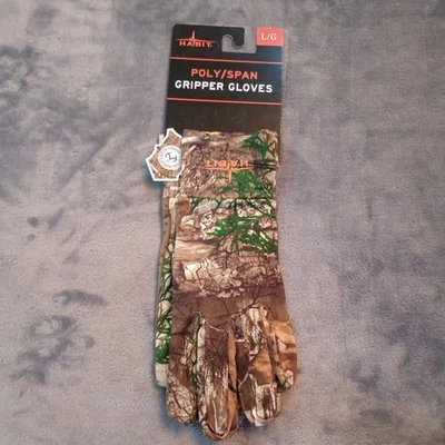 Habit Scent Factor Gripper Gloves Realtree Camo Camoflauge Large Touch Screen - Image 1 of 4