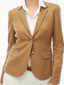 Blazer J.Crew $198 Original Escolar •12 P Petite•Chaqueta Marrón Camel Tostado AZ566 - Imagen 1 de 16