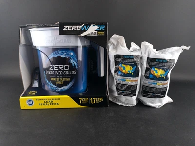 Zero Water Pitcher 7 Cup 1.7 L with 2 Filters and TDS Meter New Sealed ZP007RP - Image 1 of 4