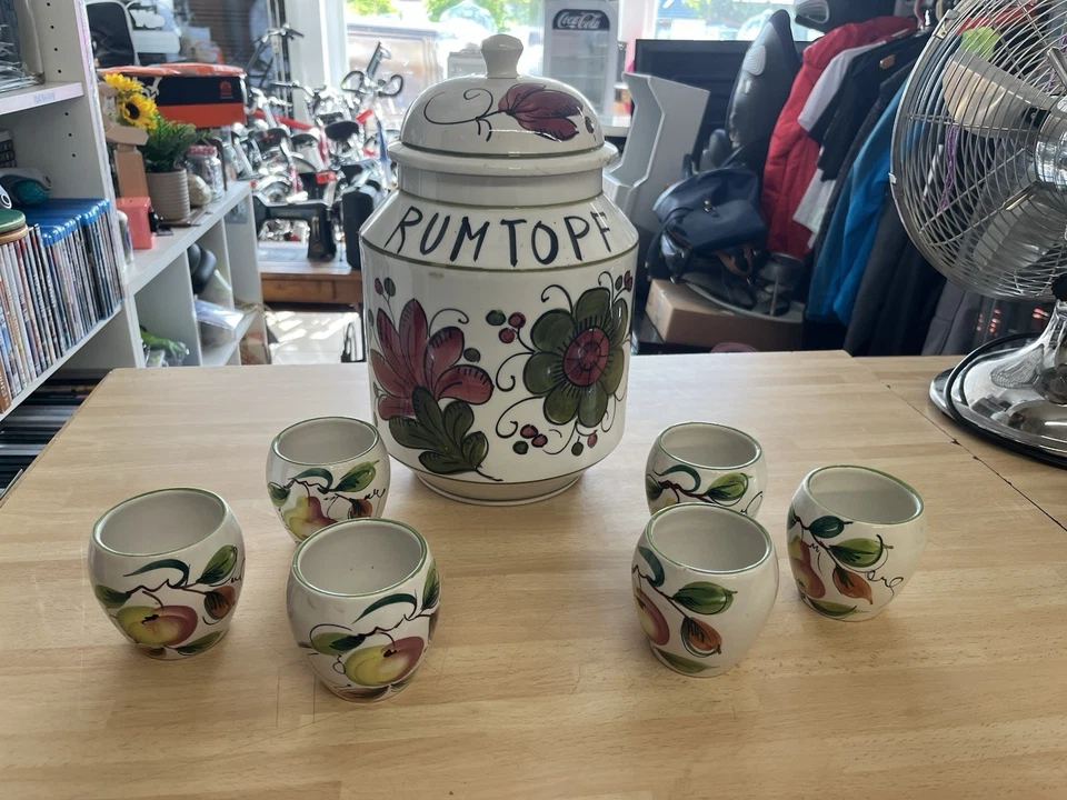 Rumtopf mit Bechern im Set - Bild 1 von 1