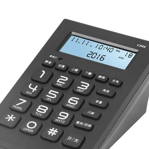 Telefon przewodowy z zestawem słuchawkowym 16 cyfr Caller ID HD Funkcja nagrywania dźwięku CB - Zdjęcie 1 z 24