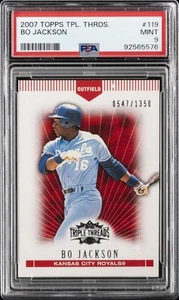 2007 TRIPLE THREADS #119 BO JACKSON 547/1350 PSA 9 - Picture 1 of 2