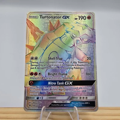 2017 Pokémon Turtonator GX Rianbow hyper Rare 148/145 - Image 1 of 2