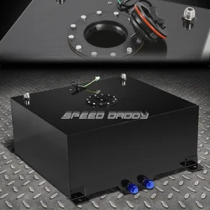 20 GALLON BLACK COATED ALUMINUM RACING/DRIFTING FUEL CELL GAS TANK+LEVEL SENDER - Picture 1 of 3