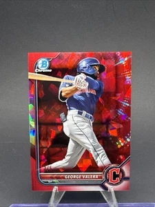 2022 Bowman Chrome Sapphire George Valera BCP-233 Red Sapphire /5 Ssp - Picture 1 of 2