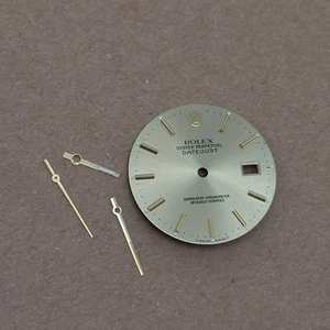 Cadran champagne Rolex Datejust propre avec aiguilles pour modèles 36 mm pour 16013 - Photo 1 sur 3