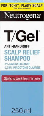 Neutrogena T/Gel Scalp Relief Shampoo 250ml | Anti Dandruff Free Delivery UK - Image 1 of 4