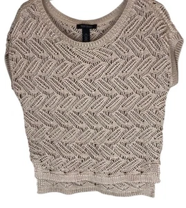 Suéter Top Casa Blanca Mercado Negro XS Champagne Bronceado Brillo Deco Tejido Talla Grande - Imagen 1 de 4