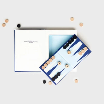 Deluxe Wooden Backgammon Set in Hardback Book – Hidden Board, Dice & Pieces - Image 1 of 4