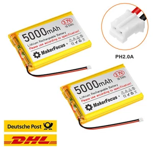 2 x 3,7 V 5000 mAh LiPo-Akku, wiederaufladbar, 1S 3C 105080 Lithium-Polymer-Akku - Bild 1 von 9