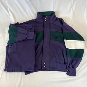 Christian Dior Monsieur M Jacket and Pants 2 Piece Set Zip Up Draw String Purple - Picture 1 of 11