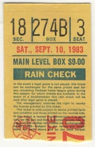1983 NEW YORK YANKEES vs BALTIMORE ORIOLES ticket stub DON MATTINGLY rookie year - Picture 1 of 2