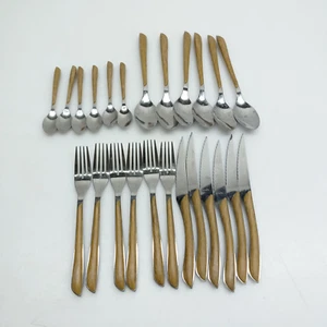 Amefa ECLAT Besteck Set NATURE Braun Holz Essbesteck 24-teilig fuer 6 Personen - Bild 1 von 6