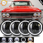 4x 5.75" 5-3/4"LED Headlights Hi/Lo Beam Angle Eyes For Chevy Impala El Camino