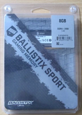 Ballistix 8GB DDR4 2400MHz 2RX8 PC4-2400T 1.2V 260P SODIMM Gaming Laptop Memory - Image 1 of 4