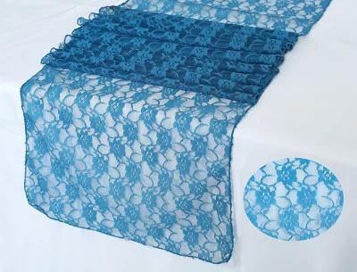 PACK de 10 Bodas 12" x 108" Encaje Mesa Corredor Fiesta Lugar Banquete Decoración Foto 1 de 3