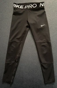 Nike Pro Girl’s Black Compression Spandex Capri Training/Run Tights Small - Picture 1 of 4