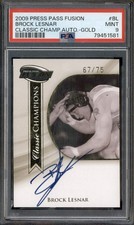 2009 Press Pass Fusion Classic Champ Auto Holo Brock Lesnar /75 PSA 9
