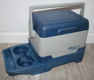 Console poggiabraccio Gott Cooler vintage BLU porta tazze porta pranzo con bottiglia di ricarica - Foto 1 di 20