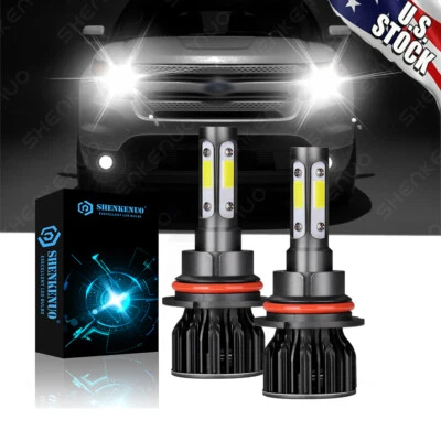 4Side LED For Ford EXPLORER 1991-2001 Headlight Kit 9007 6000K Bulbs Hi-Low Beam Foto 1 de 4