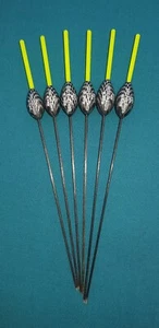 Pack of 6 x SRG006 All-round Fiberglass Stem Pole Floats Yellow Tip Pack - Picture 1 of 1
